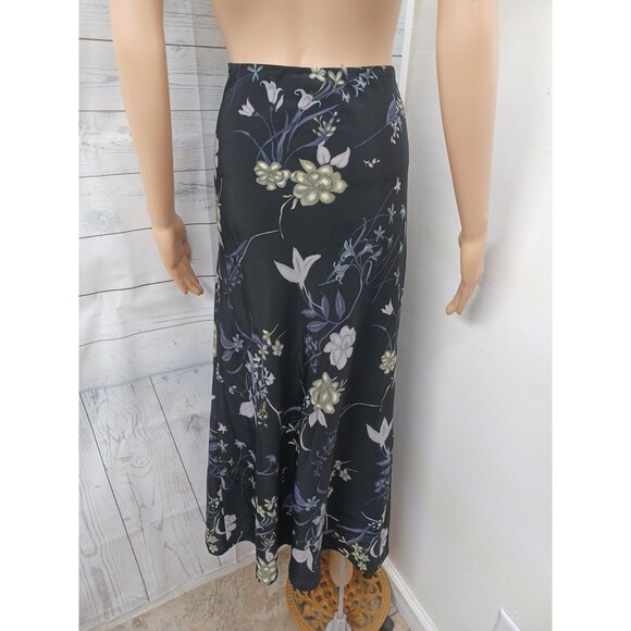 Vtg Charlote Russe Y2K Maxi Skirt  Black Purple Long Modest Sz M - Picture 3 of 7